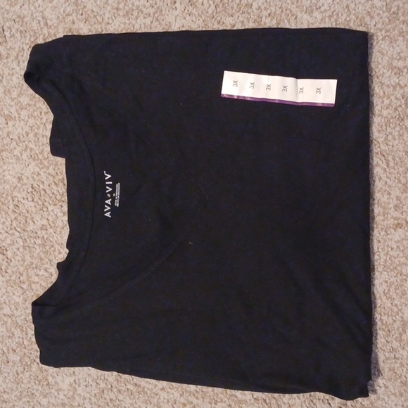 Ava & Viv Tops - Nwt Ava & viv shirt Cotton Sz 3X Short  Sleeve Whimsygoth Basic Fairycore